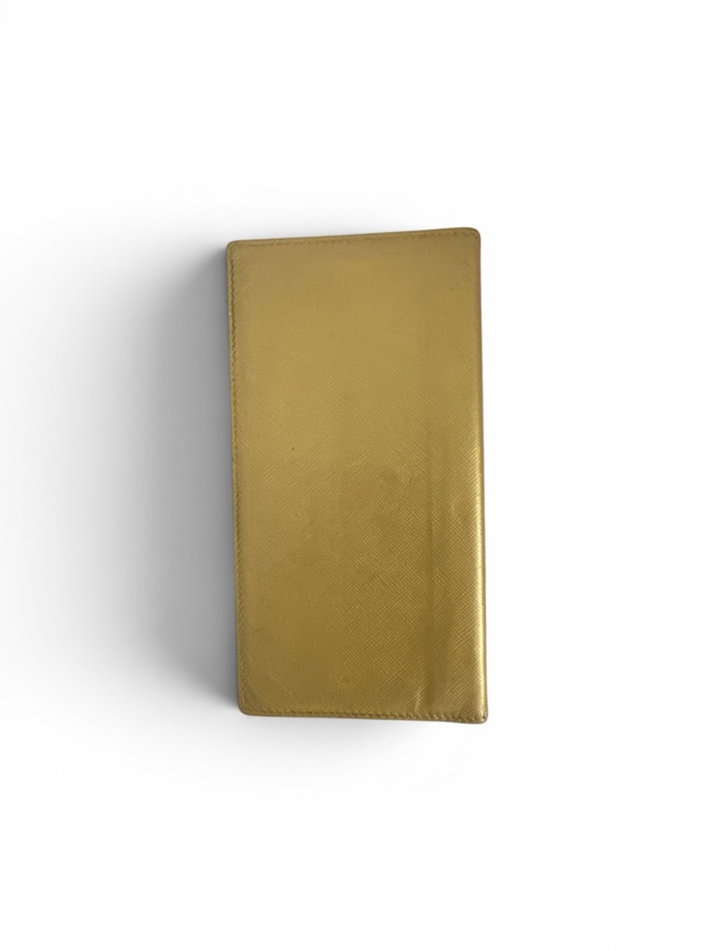 Prada Saffiano Gold Checkbook Cover. Made in Italy - Picture 2 of 5